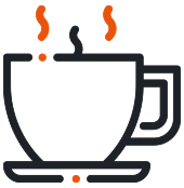 Icono cafetería para salones de juego y apuestas deportivas